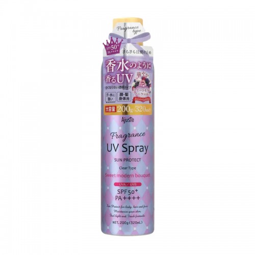 Ajuste UV Spray Sun Protect Prism fleur Sweet bouquet Солнцезащитный спрей для лица "Цветочный Сладкий букет", 320мл (Срок годности до 03.2025), , AJUSTE