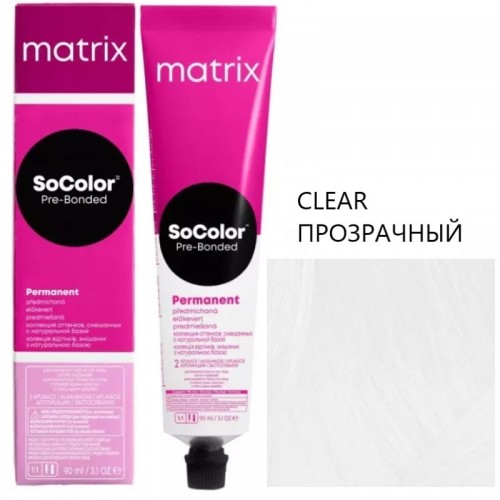 SoColor Sync CLEAR краситель для волос тон в тон, прозрачный, 90 мл. (Срок годности до 04.2024), MATRIX
