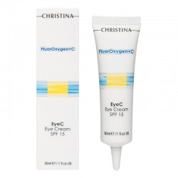 Fluoroxygen+C-EyeC - Осветляющий крем для зоны глаз с СПФ-15, 30мл, FLUOROXYGEN + C, CHRISTINA