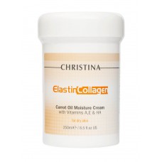 Elastin Collagen Carrot Oil Moisture Cream with Vit. A, E & HA - Увлажняющий крем с морковным маслом, коллагеном и эластином для сухой кожи, 250мл