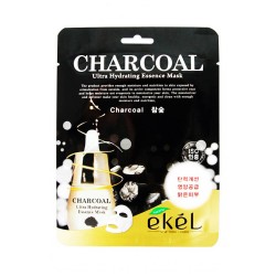 Ekel Charcoal Ultra Hydrating Essence Mask / Маска тканевая с древестным углем, 25 гр,, EKEL