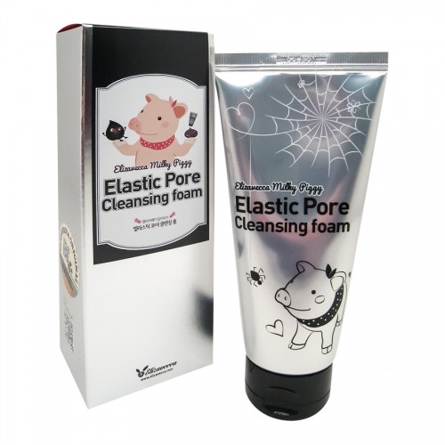 Milky Piggy Elastic Pore Cleansing Foam / Пенка-маска для умывания Черная, 120мл,, ELIZAVECCA