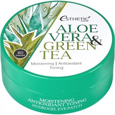 Гидрогелевые патчи для глаз Алоэ/Зелёный чай / Aloe Vera&Green tea Hydrogel Eye Patch, 60 шт