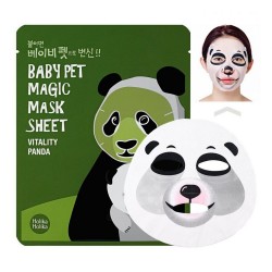 Baby Pet Magic Mask Sheet Vitality Panda / Тканевая маска-мордочка против темных кругов под глазами, Панда, 22 мл, Baby Pet Magic Mask Sheet, HOLIKA HOLIKA