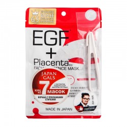 Placenta + Маска с плацентой и EGF фактором, 7 шт, Placenta +, JAPAN GALS