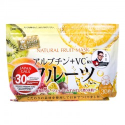 Курс натуральных масок для лица с фруктовыми экстрактами, 30 шт, Natural Mask, JAPAN GALS