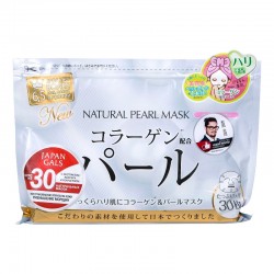 Курс натуральных масок для лица с экстрактом жемчуга, 30 шт, Natural Mask, JAPAN GALS