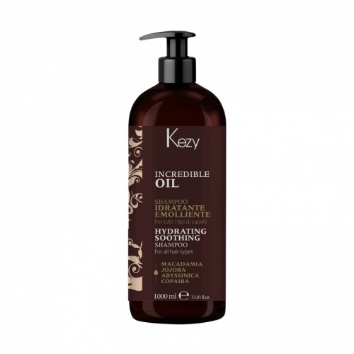 Incredible Oil Hydrating Soothing Shampoo / Увлажняющий и разглаживающий шампунь для всех типов волос, 1000мл, INCREDIBLE OIL, KEZY