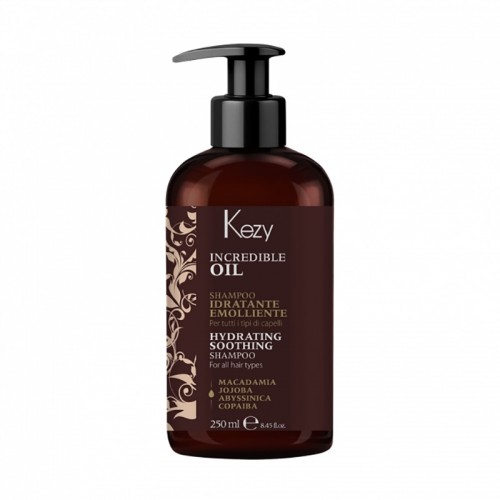 Incredible Oil Hydrating Soothing Shampoo / Увлажняющий и разглаживающий шампунь для всех типов волос, 250мл, INCREDIBLE OIL, KEZY