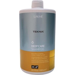 LAKME Deep Care Shampoo / Шампунь восстанавливающий для сухих или повреждённых волос, 1000 мл, Teknia Deep Care, LAKME