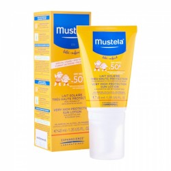 Mustela bebe Молочко солнцезащитное с очень высокой степенью защиты SPF 50+, 40 мл, Защита от солнца, MUSTELA