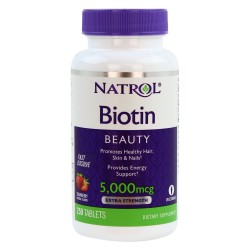 Biotin (Биотин) 5000 mcg, 250 Tablets,, NATROL