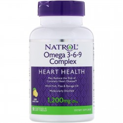 Omega 3-6-9 Complex (Омега 3-6-9), 1200 mg, 90 Capsules,, NATROL