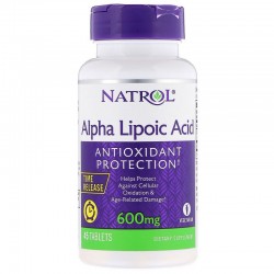 Alpha Lipoic Acid (Альфа-липоевая кислота) 600 mg, 45 Tablets,, NATROL