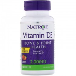 Vitamin D3 (Витамин D3) 2000 IU, 90 Tablets,, NATROL