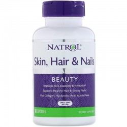 Natrol Skin Hair Nails (Кожа, волосы и ногти), 60 Capsules,, NATROL