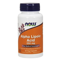 Альфа липоевая кислота (Alpha Lipoic Acid) 250 мг, 60 капсул,, NOW
