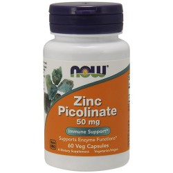 Пиколинат цинка (Zinc Picolinate) 50 мг, 60 капсул,, NOW