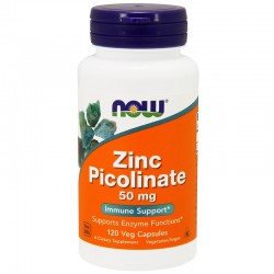 Пиколинат цинка (Zinc Picolinate) 50 мг, 120 капсул,, NOW