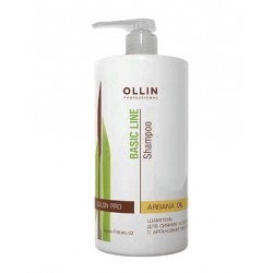 OLLIN BASIC LINE Шампунь для сияния и блеска с аргановым маслом, 750 мл, BASIC LINE, OLLIN Professional