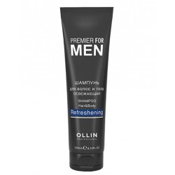 OLLIN PREMIER FOR MEN Шампунь для волос и тела освежающий, 250 мл, PREMIER FOR MEN, OLLIN Professional