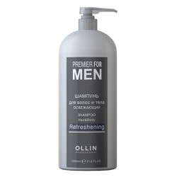 OLLIN PREMIER FOR MEN Шампунь для волос и тела освежающий, 1000 мл, PREMIER FOR MEN, OLLIN Professional