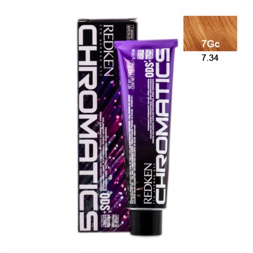 Chromatics 7.34/7Gc / Краска для волос без аммиака, тон Золотистый медный, 60мл (Срок годности до 06.2024), Chromatics, REDKEN