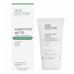 Supermoist™ SPF 50, увлажняющий солнцезащитный крем для лица, 50мл, Ежедневный уход, SKIN DOCTORS