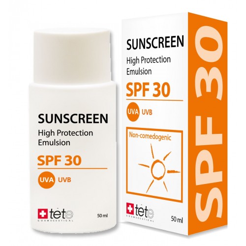 Солнцезащитный флюид Sunscreen SPF30, 50мл,, TETE