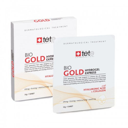 Bio Gold Hydrogel Express / Коллагеновая маска с коллоидным золотом,, TETE