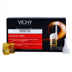 Aminexil Pro / Интенсивное ср-во против выпадения волос для мужчин, 2 упаковки по 18 ампул, DERCOS, VICHY
