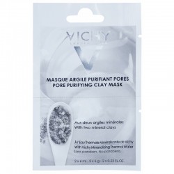 Минеральная маска с глиной очищающая поры саше, 2шт по 6мл, MINERAL MASKS, VICHY