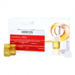 Aminexil Pro / Интенсивное ср-во против выпадения волос для женщин, 2 упаковки по 18 ампул, DERCOS, VICHY